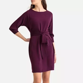 Платье с ремешком и рукавами ¾