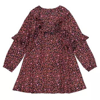 Платье с рисунком с воланами, 3-12 лет