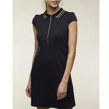 Платье с воротником-поло и короткими рукавами