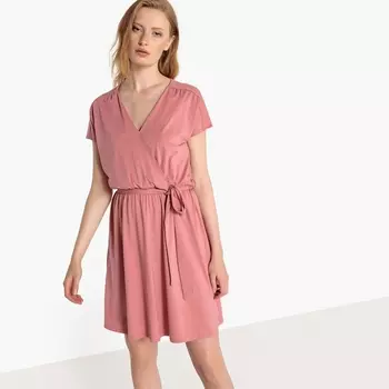 Платье с запахом из джерси, с поясом