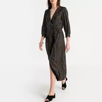 Платье с запахом с рисунком