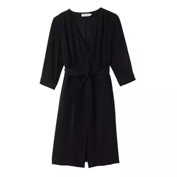 Платье с запахом, средняя длина, рукава 3/4