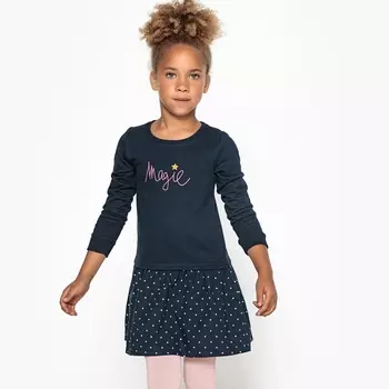 Платье-свитшот с эффектом 2 в 1 Magie, 3-12 лет