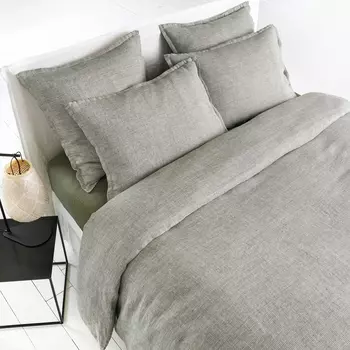 Пододеяльник льняной в елочку Ebinta