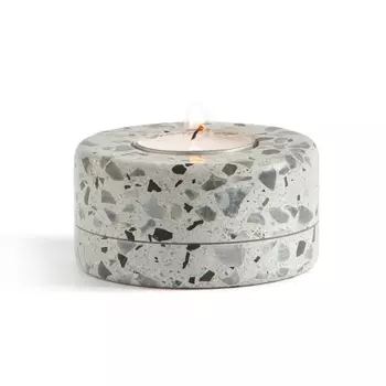 Подсвечник круглый из терраццо VAZAM