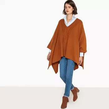 Пончо из шерсти