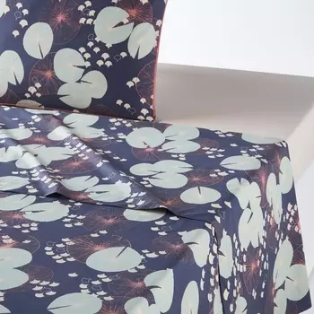 Простыня из хлопковой перкали JARDIN D’EAU