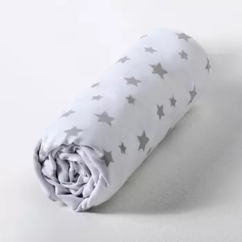 Простыня натяжная детская с рисунком звезды AZELA