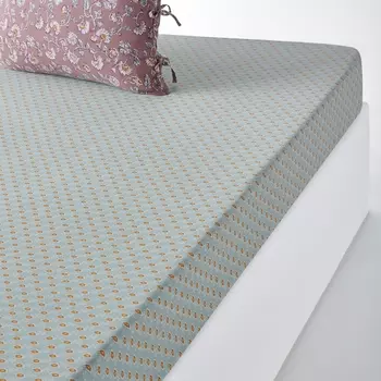 Простыня натяжная из осветленного хлопка COUNTRY FLOWER