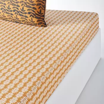 Простыня натяжная из стиранного хлопка CYRELLE