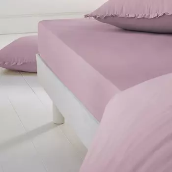 Простыня натяжная однотонная из полушерстяной стиранной ткани, Ondina