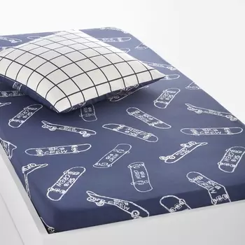 Простыня натяжная с рисунком, 100% хлопок, MAX