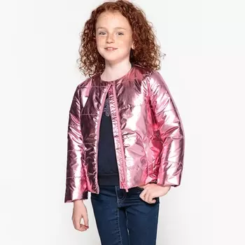 Пуховик лёгкий с металлизированным эффектом 3-12 лет