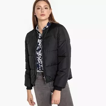 Пуховик укороченный без воротника