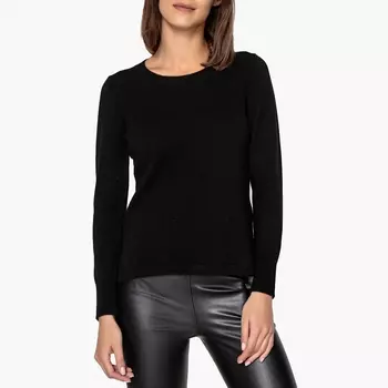 Пуловер из кашемира с круглым вырезом