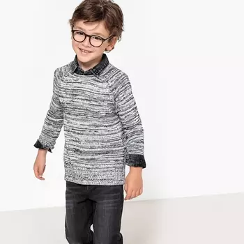 Пуловер из трикотажа меланж 3-12 лет