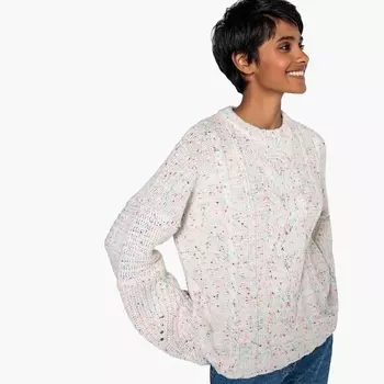 Пуловер из трикотажа мулине