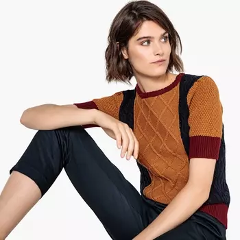 Пуловер с короткими рукавами