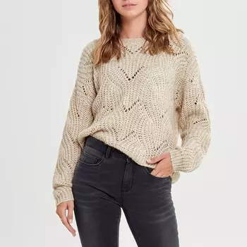 Пуловер с круглым вырезом