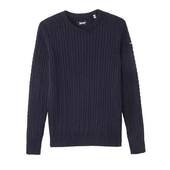 Пуловер с круглым вырезом и узором косы PL YANKER 1