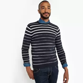 Пуловер с круглым вырезом из плотного трикотажа