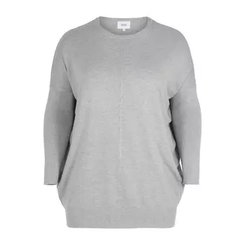 Пуловер с круглым вырезом из тонкого трикотажа