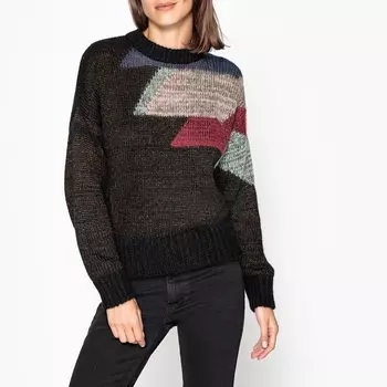 Пуловер с круглым вырезом из тонкого трикотажа AURORE