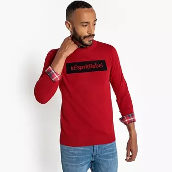 Пуловер с круглым вырезом из тонкого трикотажа