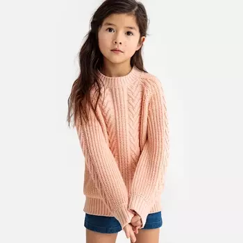 Пуловер с круглым вырезом из трикотажа 3-12 лет