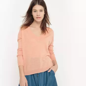 Пуловер с V-образным вырезом