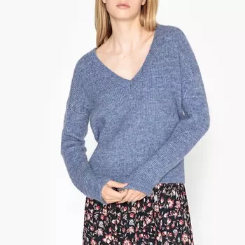 Пуловер с V-образным вырезом из тонкого трикотажа GAIANE