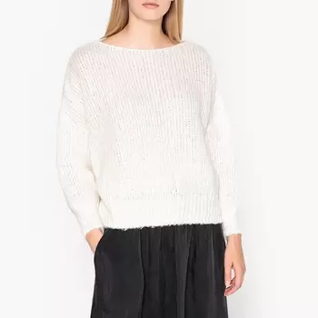 Пуловер с вырезом-лодочкой из плотного трикотажа ZAPITOWN