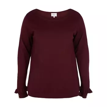 Пуловер воланами и длинными рукавами