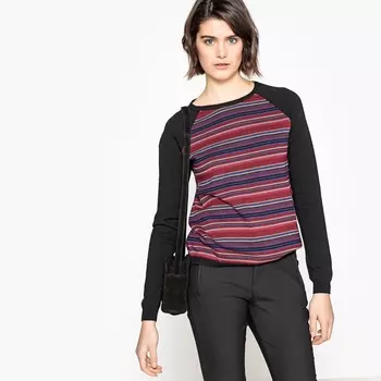 Пуловер жаккардовый с круглым вырезом