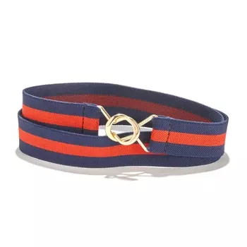 Ремень тонкий и эластичный в полоску