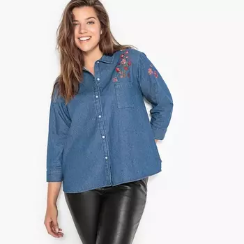 Рубашка из денима с вышивкой