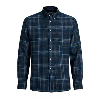 Рубашка прямая в клетку с длинными рукавами