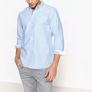 Рубашка прямого покроя из ткани оксфорд