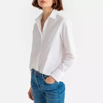 Рубашка прямого покроя с длинными рукавами, 100% хлопок