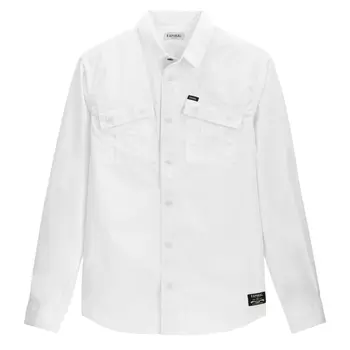 Рубашка прямого покроя с длинными рукавами