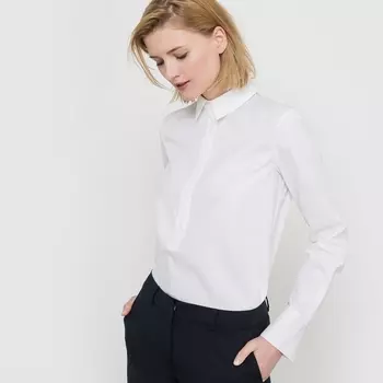 Рубашка с длинными рукавами из поплина