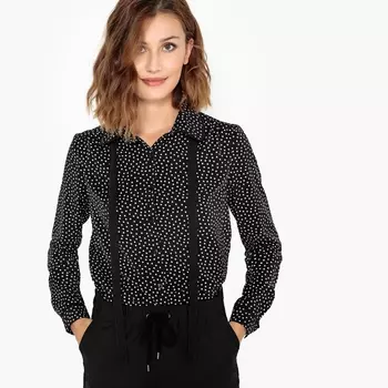 Рубашка с отложным воротником с рисунком