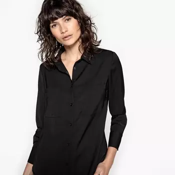 Рубашка струящаяся с длинными рукавами