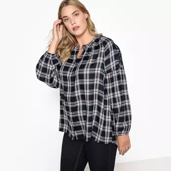 Рубашка в клетку с длинными рукавами