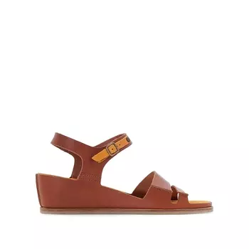 Сандалии из кожи на танкетке TAKTIME