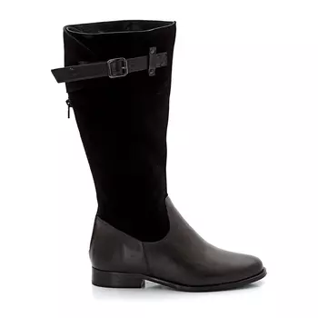 Сапоги из кожи и замши