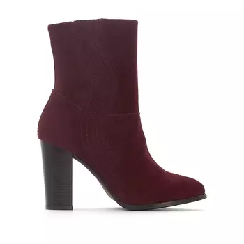 Сапоги кожаные с волнообразной прострочкой