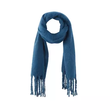 Шарф однотонный с бахромой