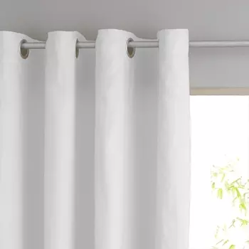 Штора из стираного льна на подкладке, с люверсами,