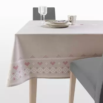 Скатерть Chalet с рисунком и вышивкой, 100% хлопок.
